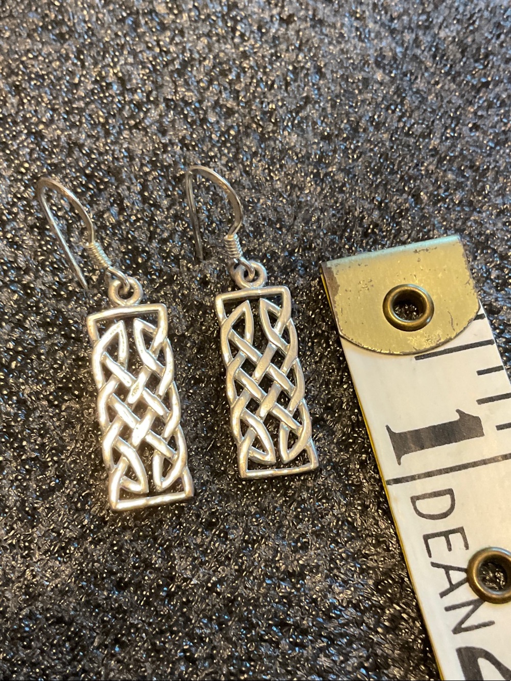 Source Unknown  Sterling Silver Celtic Knot Drop Earrings - Picture 2 of 3